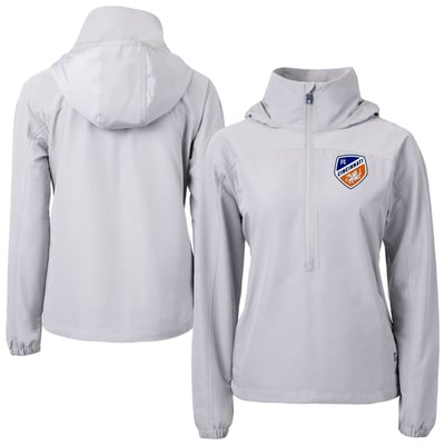  FC Cincinnati Cutter & Buck Women's Charter Eco Recycled Full-Zip Anorak Jacket - Gray